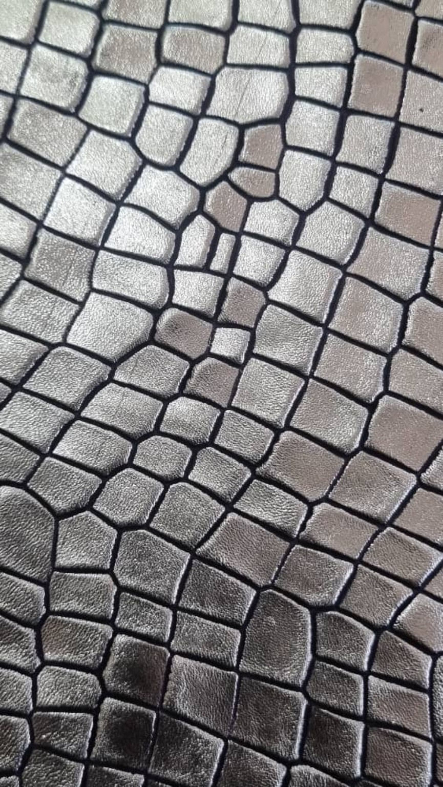 Cobblestone Emboss natural leather sample by Dalir Leather
